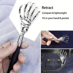 Portable Extendable Back Scratcher Stainless Steel Telescoping Back Scratcher for Both Human and Pets Extendable Back Massager