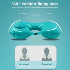 U-Shape Travel Pillow New Pres Inflateble Pillow Neck Portable Folding Outdoor Traveling Car Airplane Inflate Ring Neck Pillows